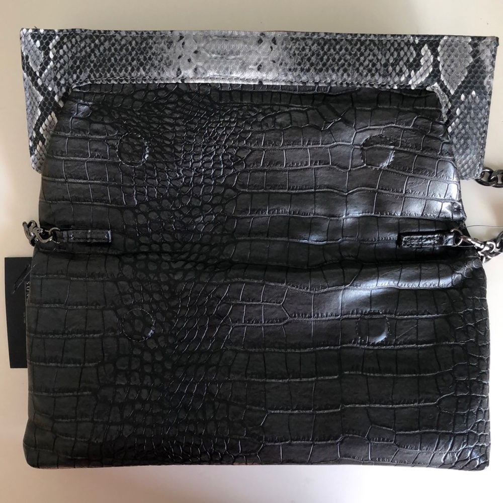 Brand-New Gray Python-Printed Mini Bag - Picture 3 of 5